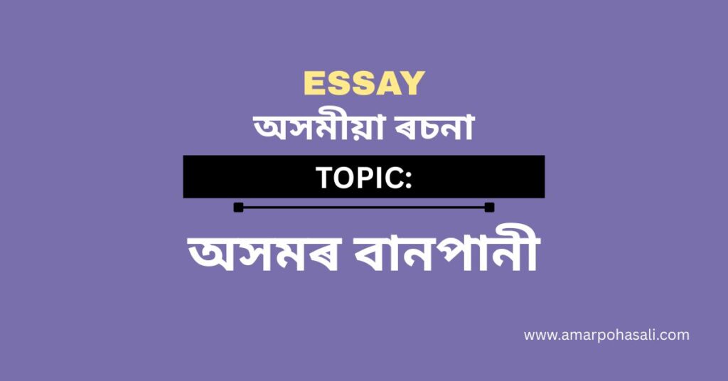 অসমৰ বানপানী - ৰচনা | Essay on Flood in Assam in Assamese language for SEBA